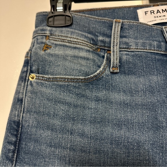 Frame Le High Straight Denim Jeans in Bixby Size 26 - Picture 5 of 9